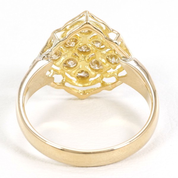 K18 18金 YG イエローゴールド リング 指輪 10.5号 ダイヤ ジュエリー 中古 K18 18金 YG イエローゴールド リング 指輪 10.5号 ダイヤ ジュエリー 中古