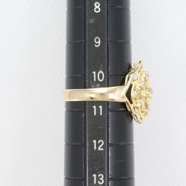 K18 18金 YG イエローゴールド リング 指輪 10.5号 ダイヤ ジュエリー 中古 K18 18金 YG イエローゴールド リング 指輪 10.5号 ダイヤ ジュエリー 中古