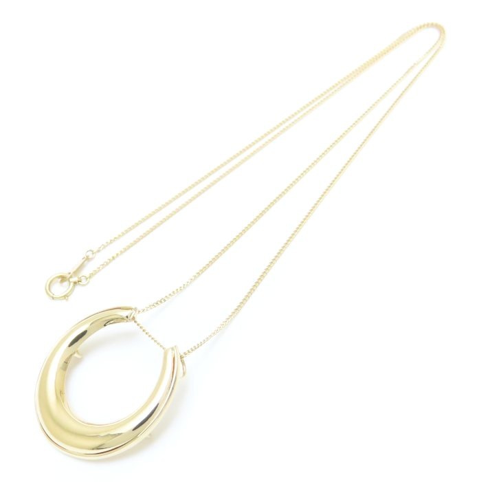 トップ付き ネックレス 43cm 3.3グラム K18YG イエローゴールド/76178【中古】 トップ付き ネックレス 43cm 3.3グラム K18YG イエローゴールド/76178【中古】