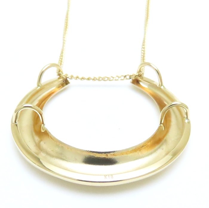 トップ付き ネックレス 43cm 3.3グラム K18YG イエローゴールド/76178【中古】 トップ付き ネックレス 43cm 3.3グラム K18YG イエローゴールド/76178【中古】