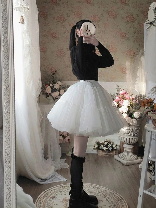 パニエ ロリータ ワイヤー無し 普段使い ゴスロリ ソフトチュール Lolita ホワイト コスチューム ボリューム ゴムウエスト 萌え萌え 柔らかい 骨あり ふわふわ カワイイ お姫様 ウェディング パニエ ロリータ ワイヤー無し 普段使い ゴスロリ ソフトチュール Lolita ホワイト コスチューム ボリューム ゴムウエスト 萌え萌え 柔らかい 骨あり ふわふわ カワイイ お姫様 ウェディング