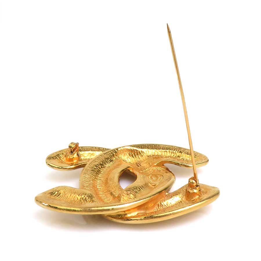 シャネル CHANEL ブローチ ココマーク メタル ゴールド レディース e60307a