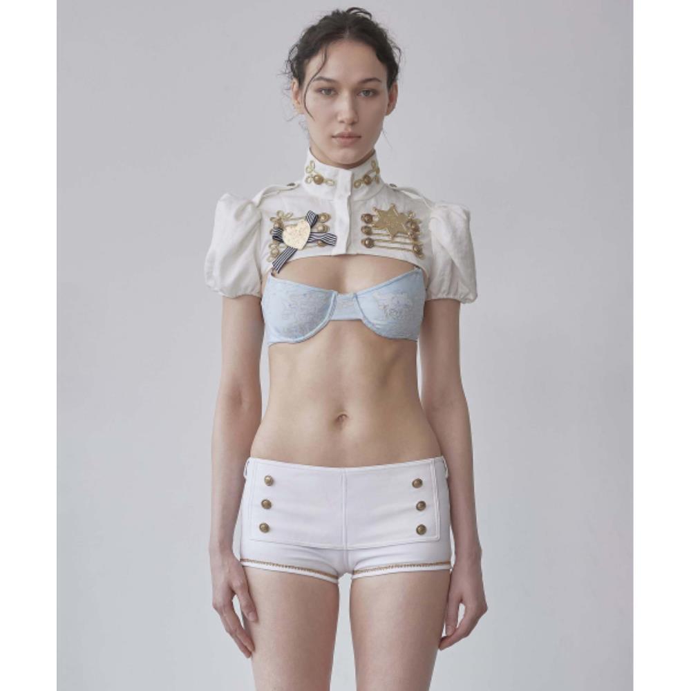 スカルプター Marine Crop Shirt White SC25S230WH