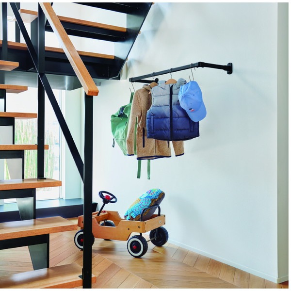 ハンギングバー H-1 正面付けCタイプセット 約278cmx15cm ブラック ハンギングバー H-1 正面付けCタイプセット 約278cmx15cm ブラック