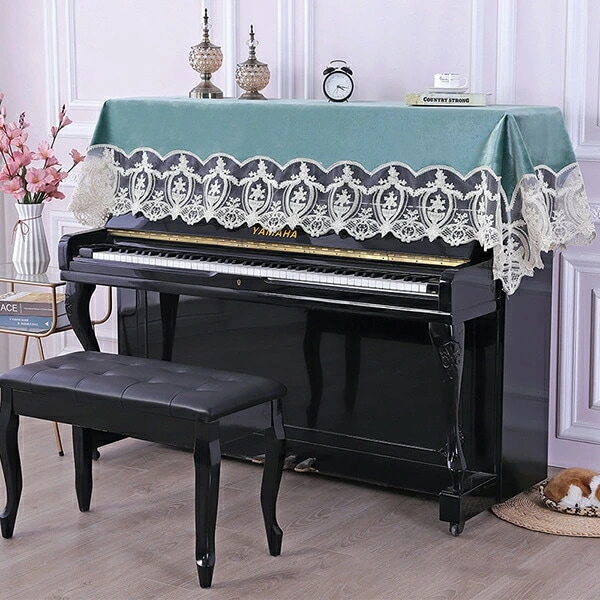 【赤字販売*速達】ピアノカバー 天屋根カバー+鍵盤蓋カバー アップライト トップカバー レース 北欧 刺繍 標準直立型ピアノ用 おしゃれ ピアノ掛け 通気性 乾燥 防塵 汚れ防止 便利 ヨーロッパ お