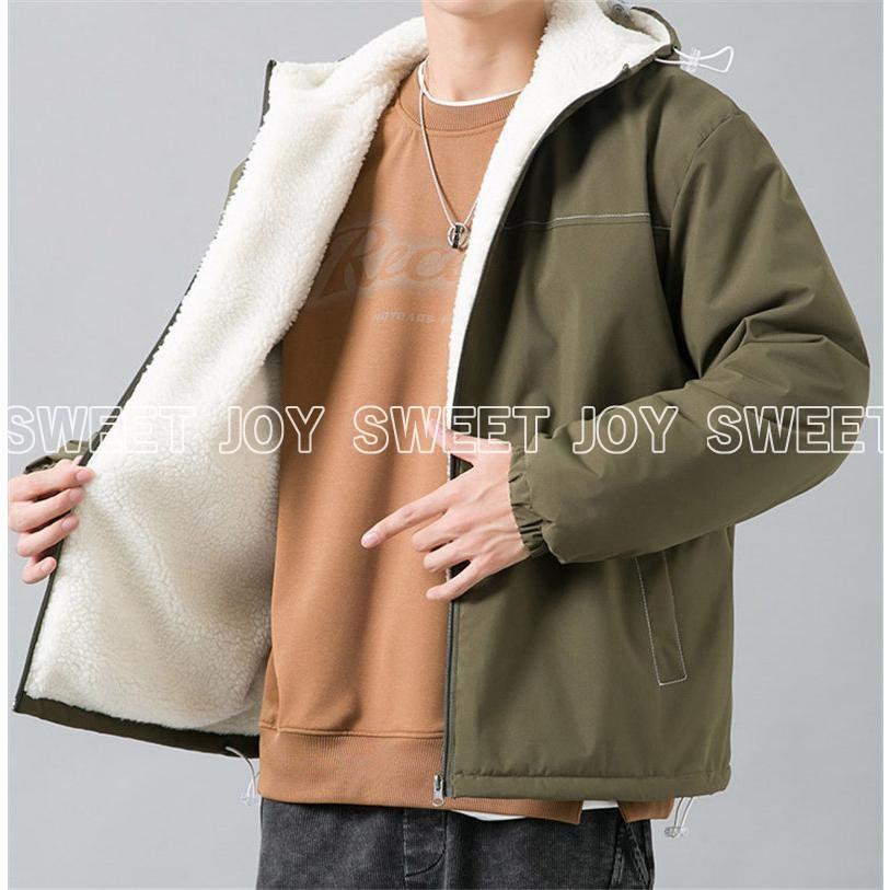 品質いいな新品 ジャケット メンズ ボアジャケット アウター 裏ボア ブルゾン 裏起毛 おしゃれ 防寒 冬 ゆったり 暖かい