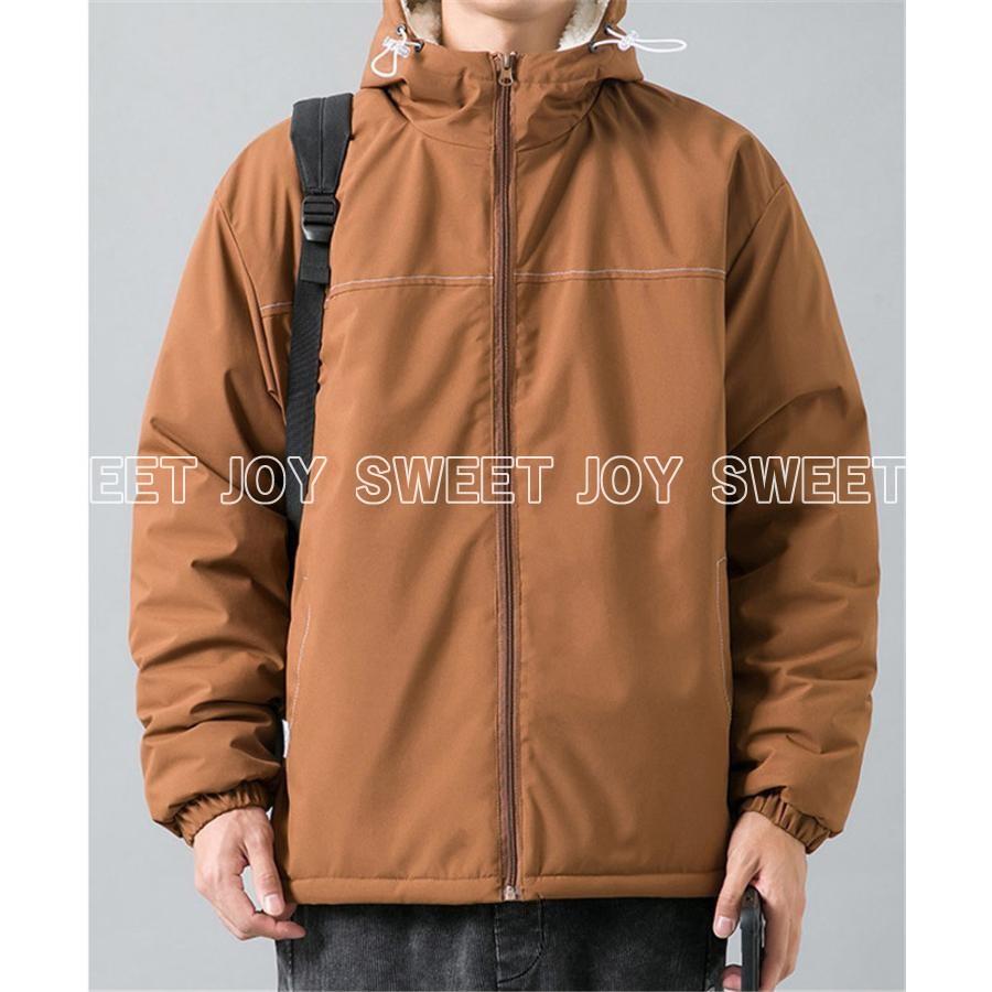 品質いいな新品 ジャケット メンズ ボアジャケット アウター 裏ボア ブルゾン 裏起毛 おしゃれ 防寒 冬 ゆったり 暖かい