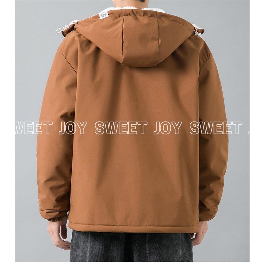 品質いいな新品 ジャケット メンズ ボアジャケット アウター 裏ボア ブルゾン 裏起毛 おしゃれ 防寒 冬 ゆったり 暖かい