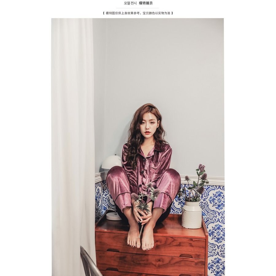 ネグリジェ レディースパジャマ ペア秋冬 前開きベルベットネグリジェ フェイク ナイトガウン 長袖 ネグリジェ レディースパジャマ ペア秋冬 前開きベルベットネグリジェ フェイク ナイトガウン 長袖