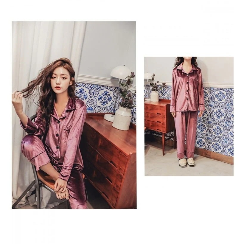 ネグリジェ レディースパジャマ ペア秋冬 前開きベルベットネグリジェ フェイク ナイトガウン 長袖 ネグリジェ レディースパジャマ ペア秋冬 前開きベルベットネグリジェ フェイク ナイトガウン 長袖