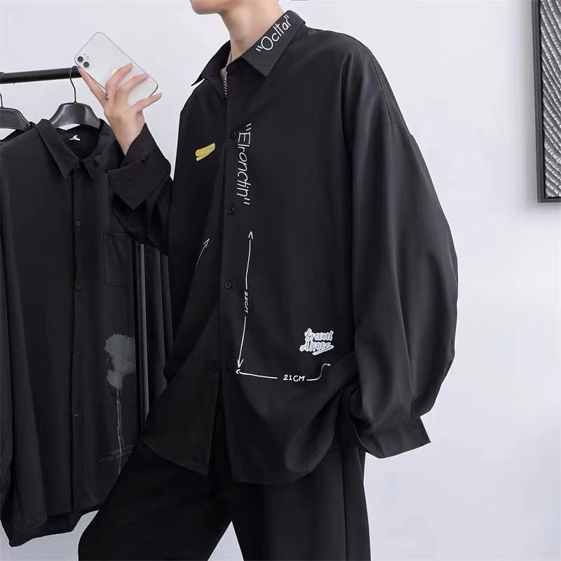 さらっと羽織れる:サテンシャツ長袖シャツ 夏 プラスサイズ ルーズカジュアルシャツ さらっと羽織れる:サテンシャツ長袖シャツ 夏 プラスサイズ ルーズカジュアルシャツ