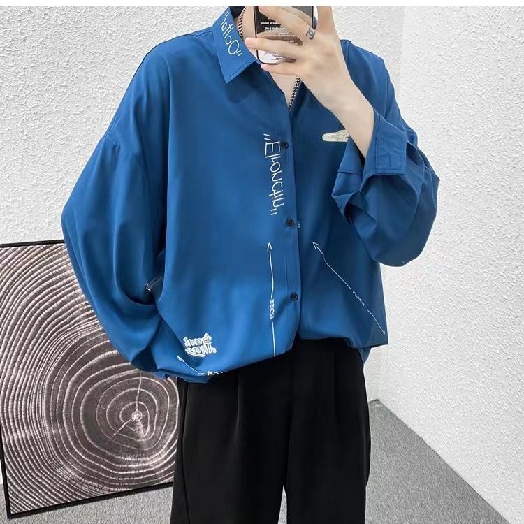 さらっと羽織れる:サテンシャツ長袖シャツ 夏 プラスサイズ ルーズカジュアルシャツ さらっと羽織れる:サテンシャツ長袖シャツ 夏 プラスサイズ ルーズカジュアルシャツ