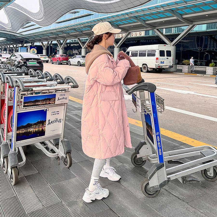 韓国ファッション ゆったり ロング 秋冬 キルティングアウター 中綿コート アウター レディース 防寒 おしゃれ冬アウター 韓国ファッション ゆったり ロング 秋冬 キルティングアウター 中綿コート アウター レディース 防寒 おしゃれ冬アウター