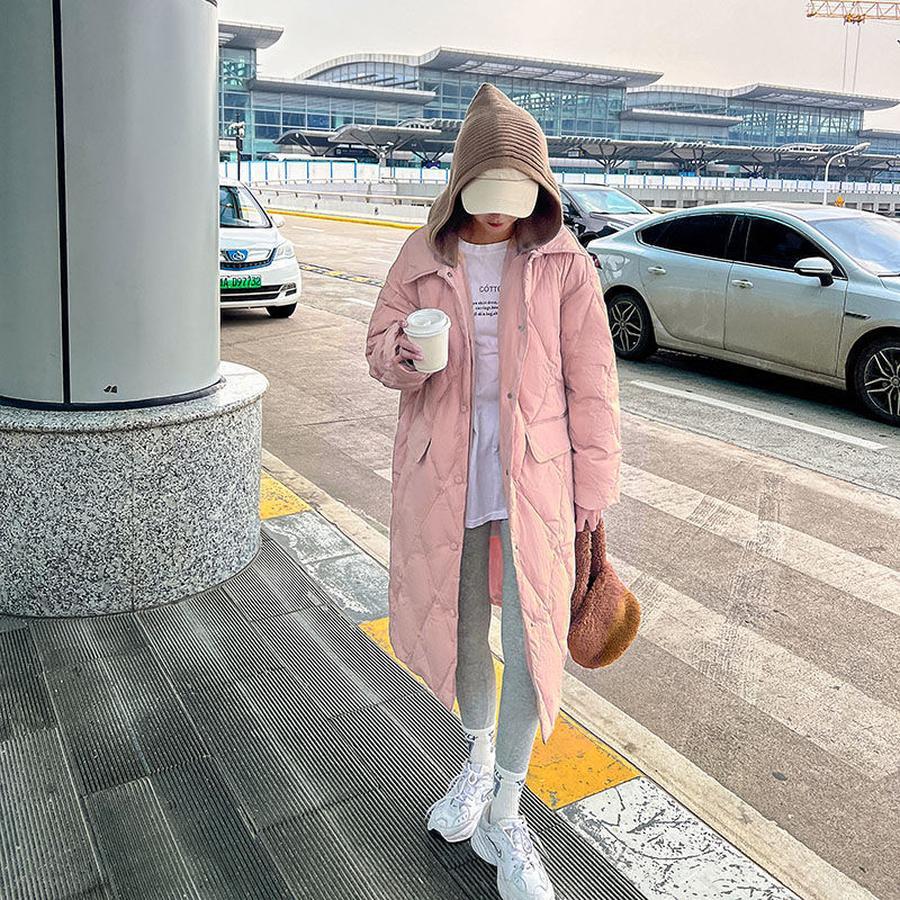 韓国ファッション ゆったり ロング 秋冬 キルティングアウター 中綿コート アウター レディース 防寒 おしゃれ冬アウター 韓国ファッション ゆったり ロング 秋冬 キルティングアウター 中綿コート アウター レディース 防寒 おしゃれ冬アウター