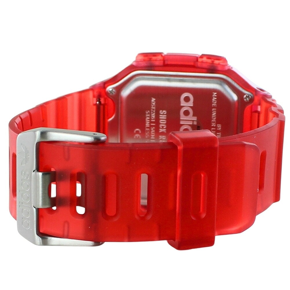 アディダス 腕時計 メンズ レディース ユニセックス デジタル レジン レッド おしゃれ 誕生日プレゼント 男性 女性 中学生 高校生 大学生 社会人 スポーツ アウトドア プレゼント カップル 夫婦