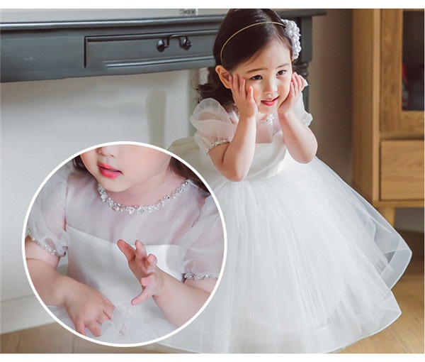 子供ドレス 子供 ドレス フラワーガール 子ども キッズドレス キッズ 女の子 ハロウィン 発表会 結婚式 プリンセス ワンピース ホワイト 春 夏 秋 冬