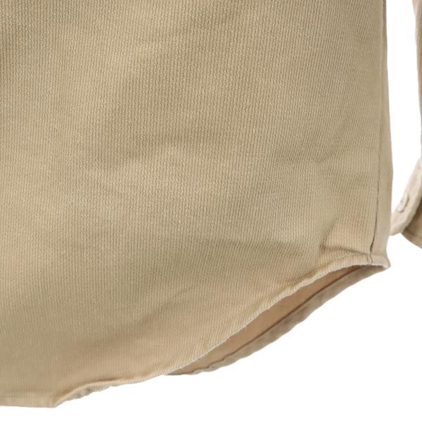 70s 日本製 長袖 ワークシャツ M ベージュ メンズ 70s 日本製 長袖 ワークシャツ M ベージュ メンズ