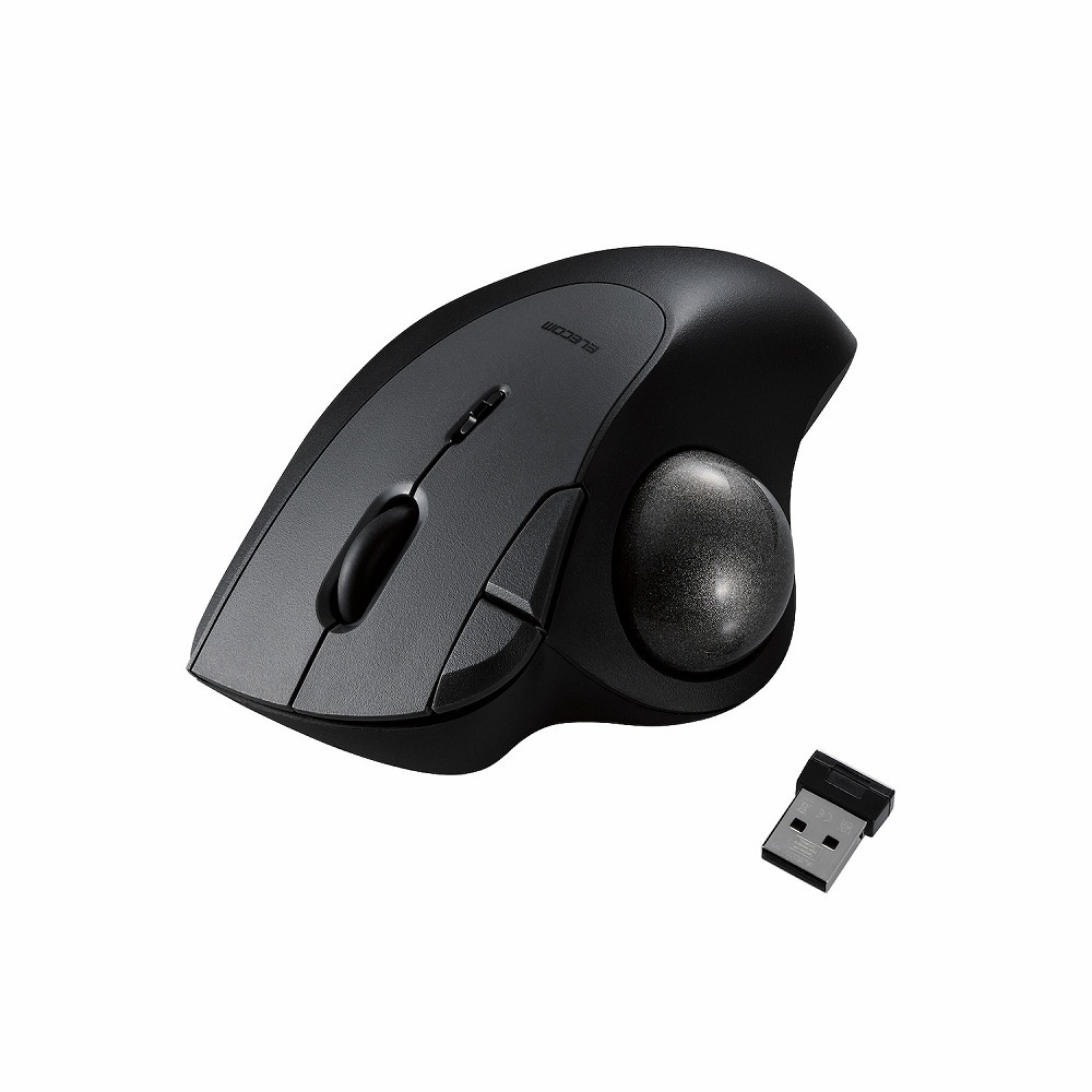 エレコム 2.4GHz無線トラックボール IST5ボタン ベアリングモデル（ブラック） MIT11DRBK