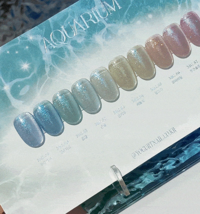 [YOGURT NAIL] 【Aquarium Magnet gel 】【10色 セット】 アクアリウム 神秘的な海の中の宝石のようなマグネットジェルネイル