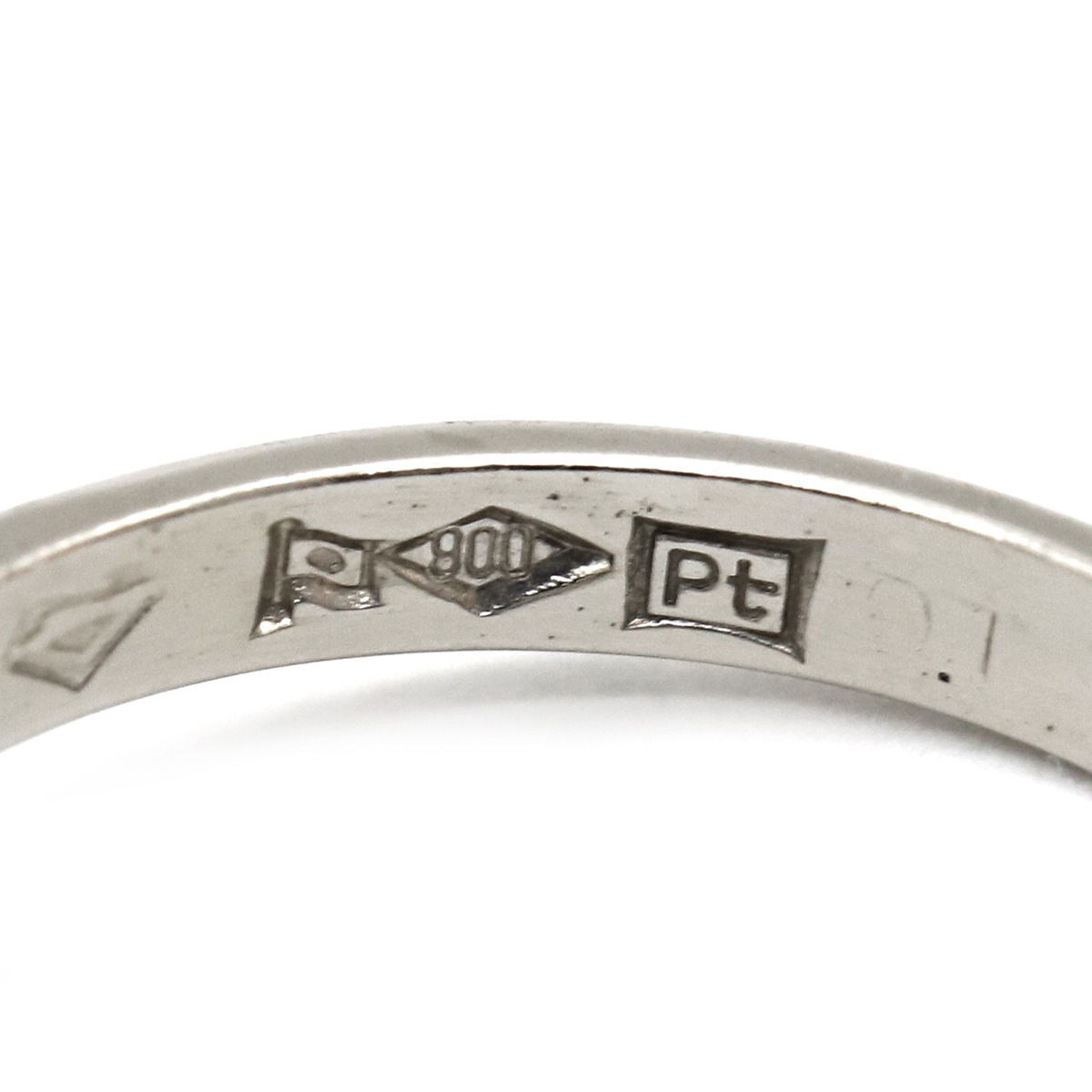 リング 指輪 ダイヤ 立爪リング Pt900 ダイヤモンド プラチナシルバー 1P フラワーモチーフ 7号【中古】