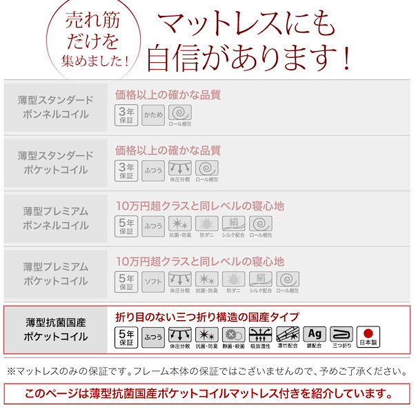 Qoo10] 国産 頑丈 大容量 跳ね上げ収納ベッド