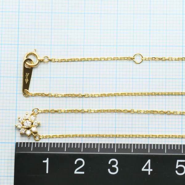 K18 18金 YG イエローゴールド ネックレス ダイヤ 0.20 約40cm ジュエリー 中古 K18 18金 YG イエローゴールド ネックレス ダイヤ 0.20 約40cm ジュエリー 中古