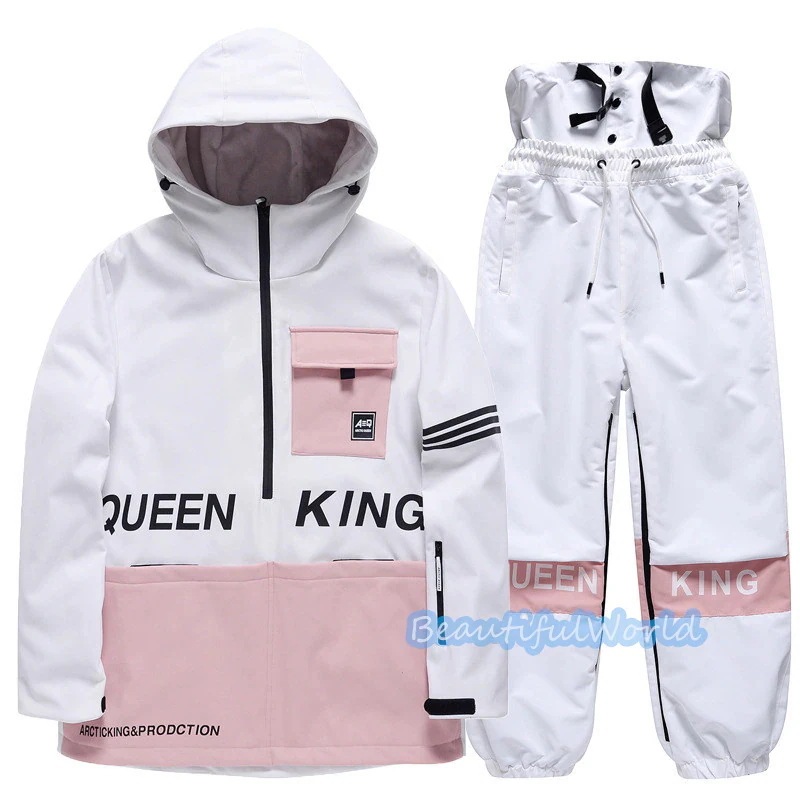 スノーボードウェア上下セットスキーウェアメンズレディースセットアップ男女兼用スノボウェアスノーボードジャケットパンツ撥水防風保温雪遊び暖かいH85