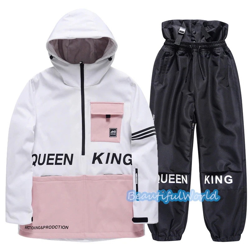 スノーボードウェア上下セットスキーウェアメンズレディースセットアップ男女兼用スノボウェアスノーボードジャケットパンツ撥水防風保温雪遊び暖かいH85