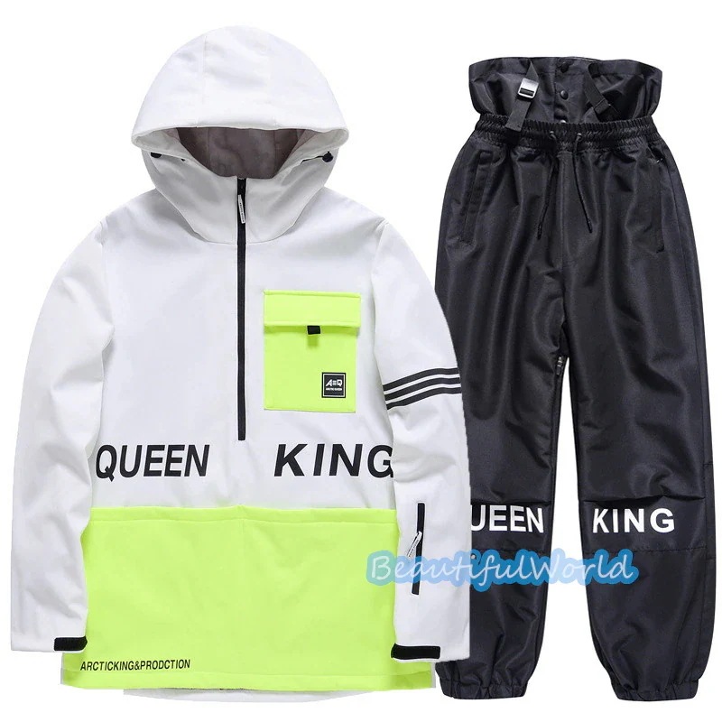 スノーボードウェア上下セットスキーウェアメンズレディースセットアップ男女兼用スノボウェアスノーボードジャケットパンツ撥水防風保温雪遊び暖かいH85