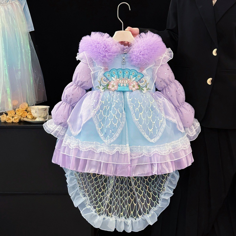 ダウンジャケットガールズ2024冬新作ベビーガールロリータドレスリトルガールプリンセスドレス誕生日ドレスファッション ダウンジャケットガールズ2024冬新作ベビーガールロリータドレスリトルガールプリンセスドレス誕生日ドレスファッション