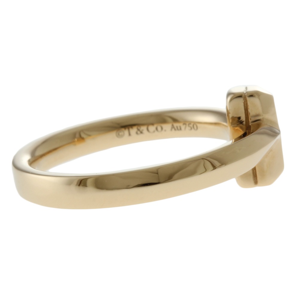 ティファニー Tワン ナロー リング 指輪 6号 18金 K18ピンクゴールド TIFFANY&Co. 中古 美品