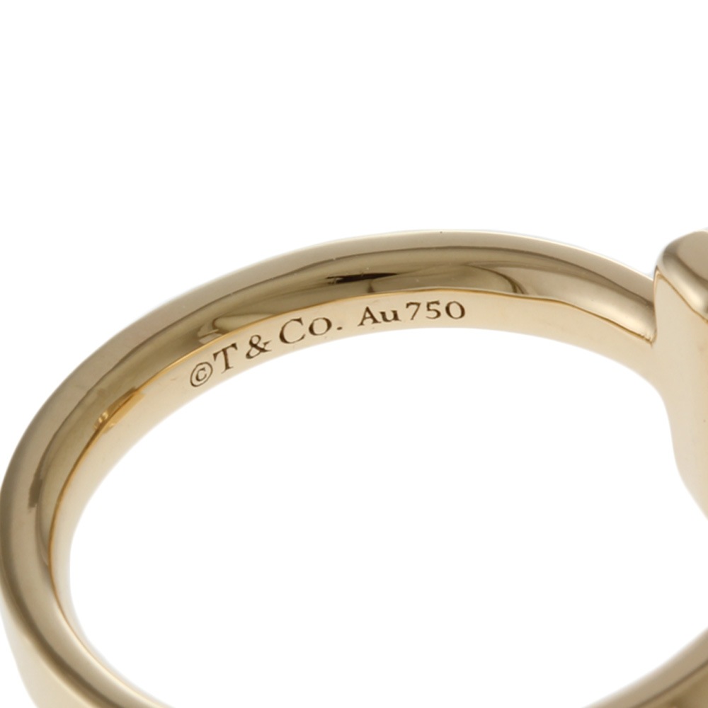 ティファニー Tワン ナロー リング 指輪 6号 18金 K18ピンクゴールド TIFFANY&Co. 中古 美品