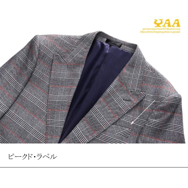 3ピーススーツ 入学式 スリーピース スリーピー 1つボタン チェック柄 細身 スーツ 秋 メンズ