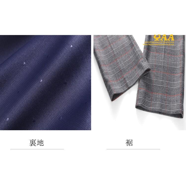 3ピーススーツ 入学式 スリーピース スリーピー 1つボタン チェック柄 細身 スーツ 秋 メンズ