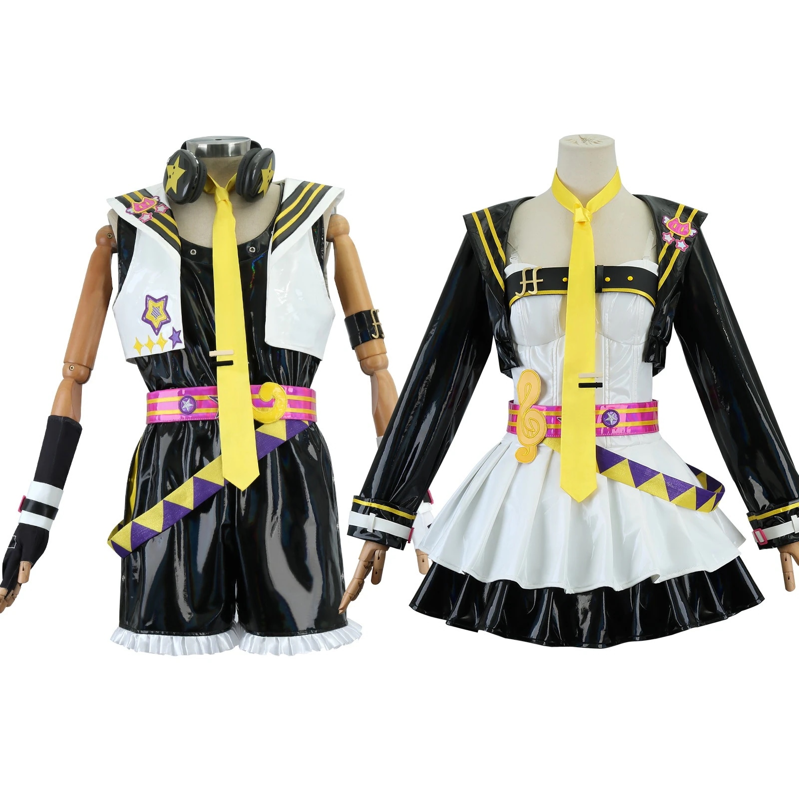 shanghaihengq[厳選品質]鏡音双子鈴連服鏡音鈴鏡音連ニャス走連動コスプレ衣装セットコスチューム