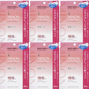 【６個】ミノン アミノモイスト ぷるぷるしっとり肌マスク 22mL×4枚入x6個(4987107616647)