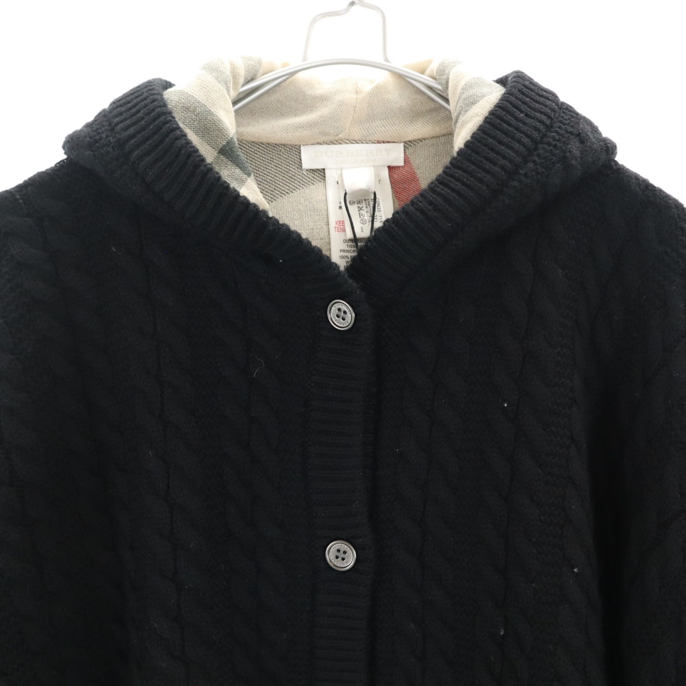 未使用 バーバリーチルドレン ウールブレンド 長袖 ポンチョ 18M-3Y