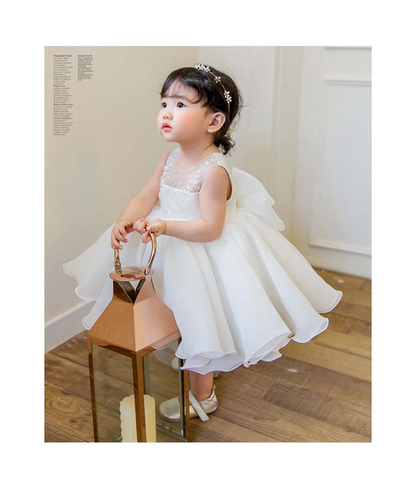 子供ドレス 結婚式 ホワイト ノースリーブ セレモニードレス ベビードレス 小学生 女の子 キッズ フォーマル フラワーガール 卒業式 発表会 七五三 演奏会 誕生日 ピアノ お祝い プリンセス 韓国