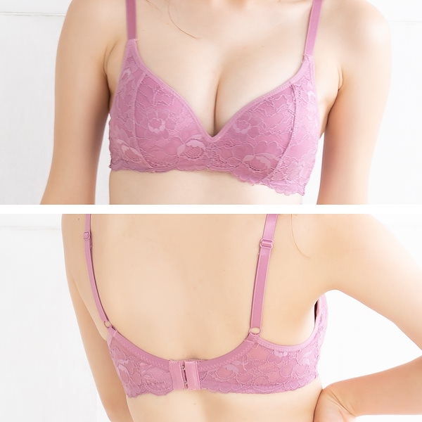 Qoo10] pink pink pink 総レース ノンワイヤー ブラショーツセッ