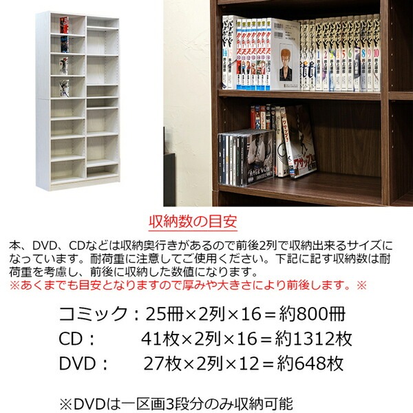 本棚/多目的ラック 約180x88cm WW（ホワイトウォッシュ） 組立品