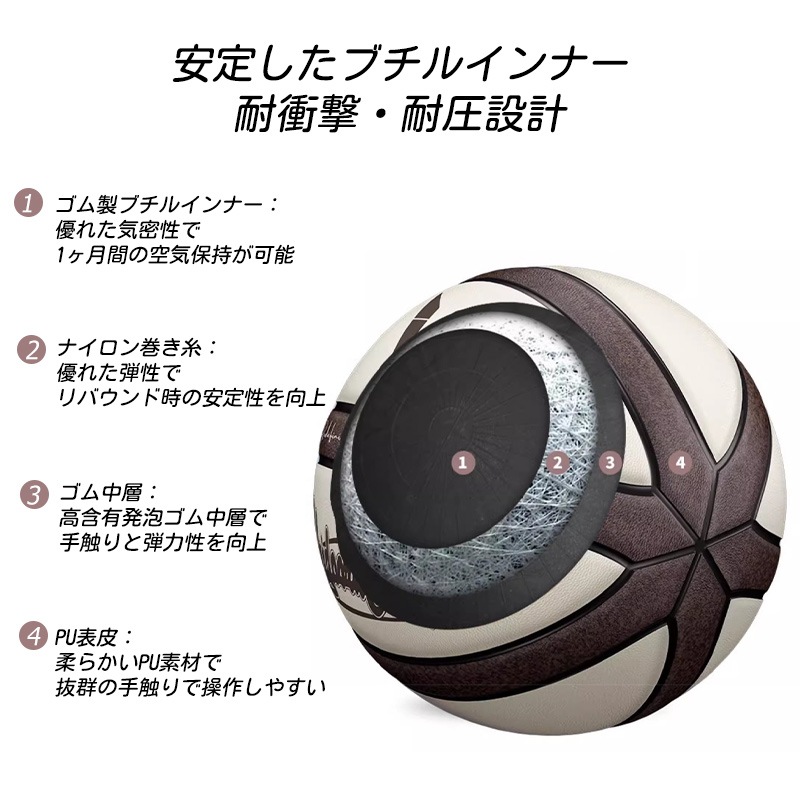 VEIDOORN スターグロー バスケットボール ７号 ５号 屋内外兼用 耐久性 中学 高校 大学 PU 空気入れ ギフト プレゼント トレーニングツール 子供用
