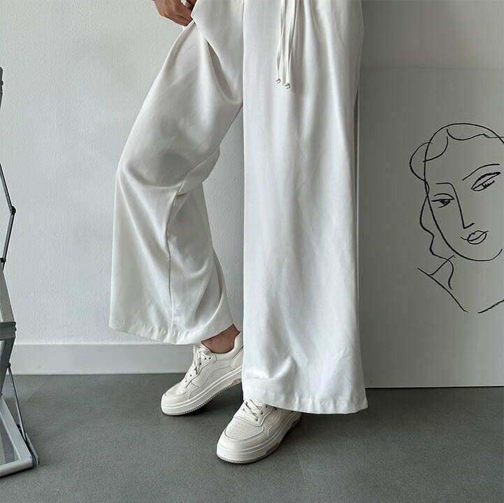 スニーカー 靴ヒモ レースアップ 厚底 レディース 白 スリッポン