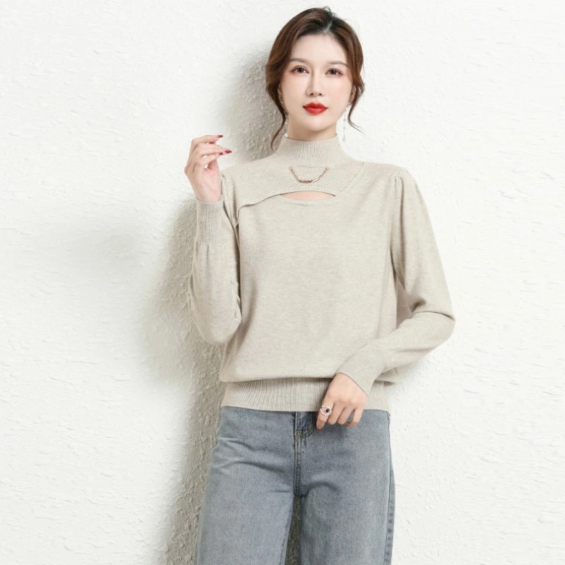 クーポン セーター ハイネック レディース ニット トップス タートルネック 秋冬 暖かい 大人 無地 おしゃれ Tシャツ 日常 カワイイ 着回し カシュクール リブニット スタンドカラー 高伸縮 エ