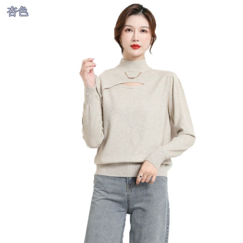 クーポン セーター ハイネック レディース ニット トップス タートルネック 秋冬 暖かい 大人 無地 おしゃれ Tシャツ 日常 カワイイ 着回し カシュクール リブニット スタンドカラー 高伸縮 エ