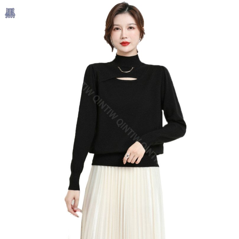 クーポン セーター ハイネック レディース ニット トップス タートルネック 秋冬 暖かい 大人 無地 おしゃれ Tシャツ 日常 カワイイ 着回し カシュクール リブニット スタンドカラー 高伸縮 エ