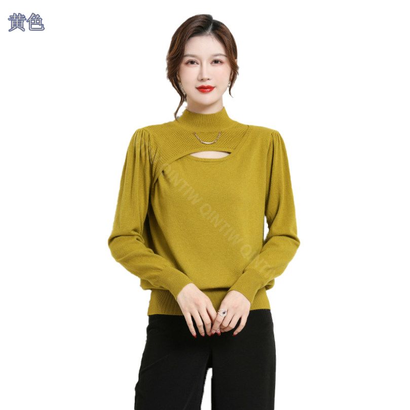 クーポン セーター ハイネック レディース ニット トップス タートルネック 秋冬 暖かい 大人 無地 おしゃれ Tシャツ 日常 カワイイ 着回し カシュクール リブニット スタンドカラー 高伸縮 エ