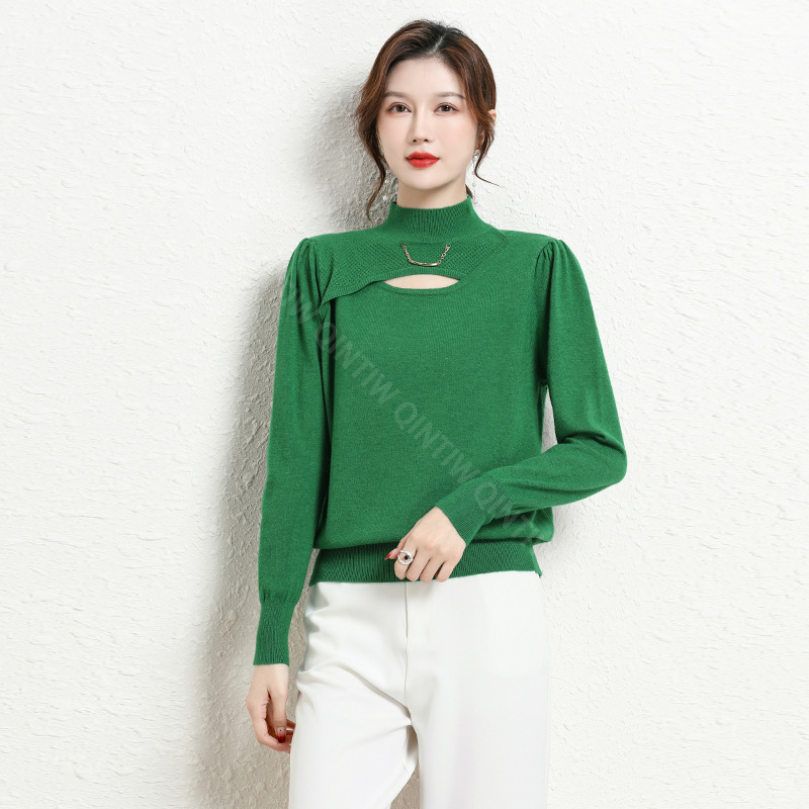 クーポン セーター ハイネック レディース ニット トップス タートルネック 秋冬 暖かい 大人 無地 おしゃれ Tシャツ 日常 カワイイ 着回し カシュクール リブニット スタンドカラー 高伸縮 エ