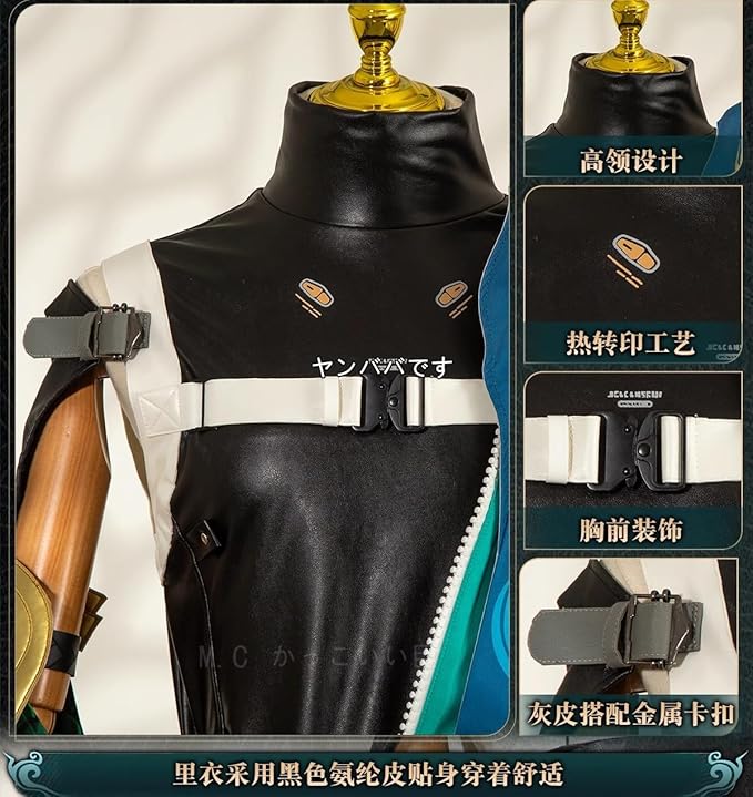 鳴潮 忌炎(キエン)コスプレ 衣装+ウィッグ+靴