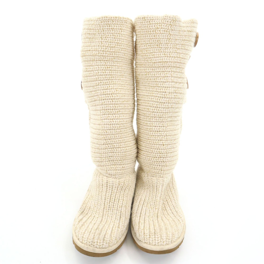 ニット ブーツ 23 アイボリー 1876 レディース 古着