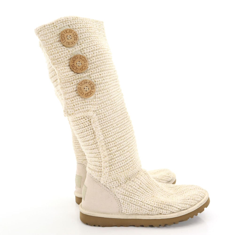 ニット ブーツ 23 アイボリー 1876 レディース 古着